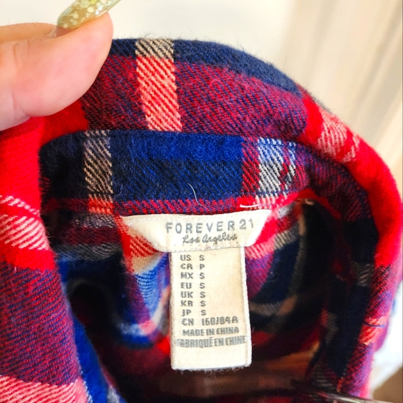 FOREVER21 Button-Up Plaid Sweater Jacket - Picture 3 of 3